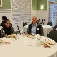 4 Lakers enjoy a meal Life Beyond the Classroom